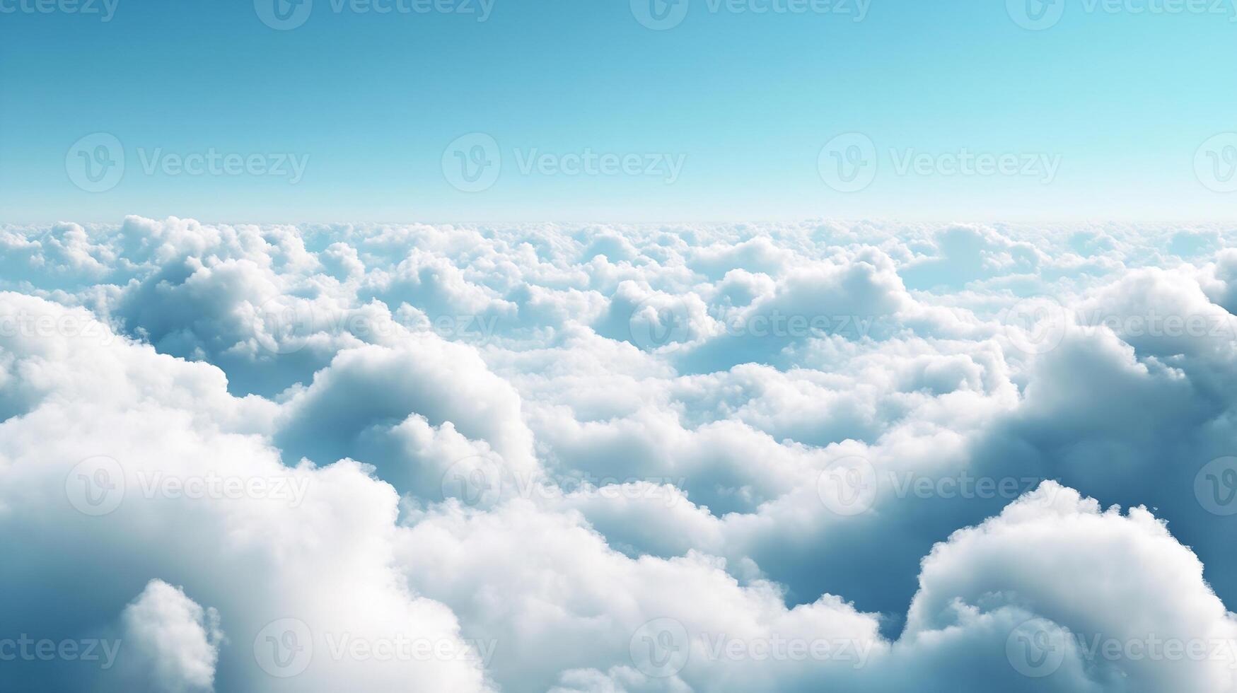 Expansive White Clouds Filling the Sky Creating a Sense of Tranquility and Peace photo