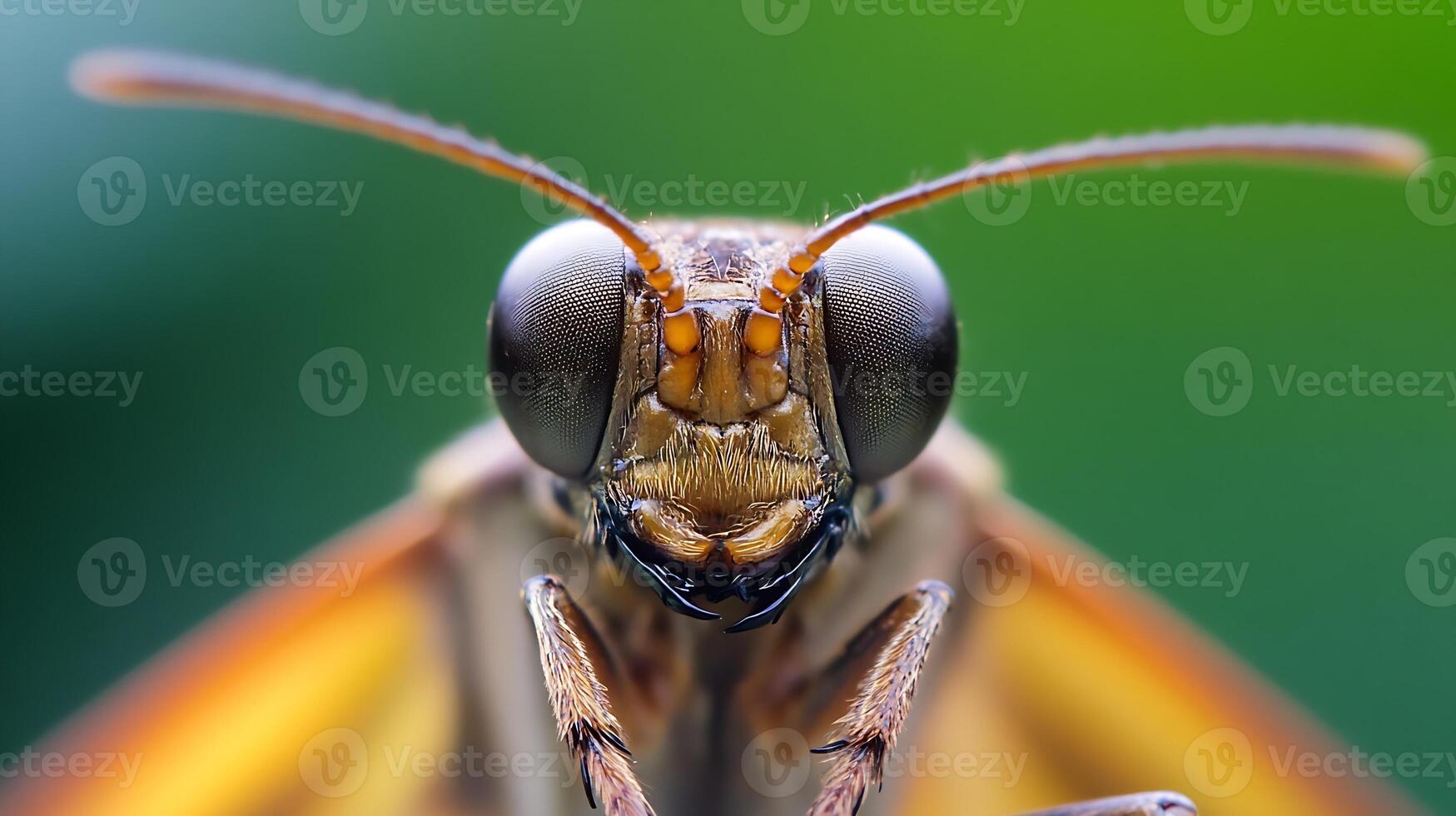 Detailed Close-Up of Butterfly Face With Macro Lens Photography photo