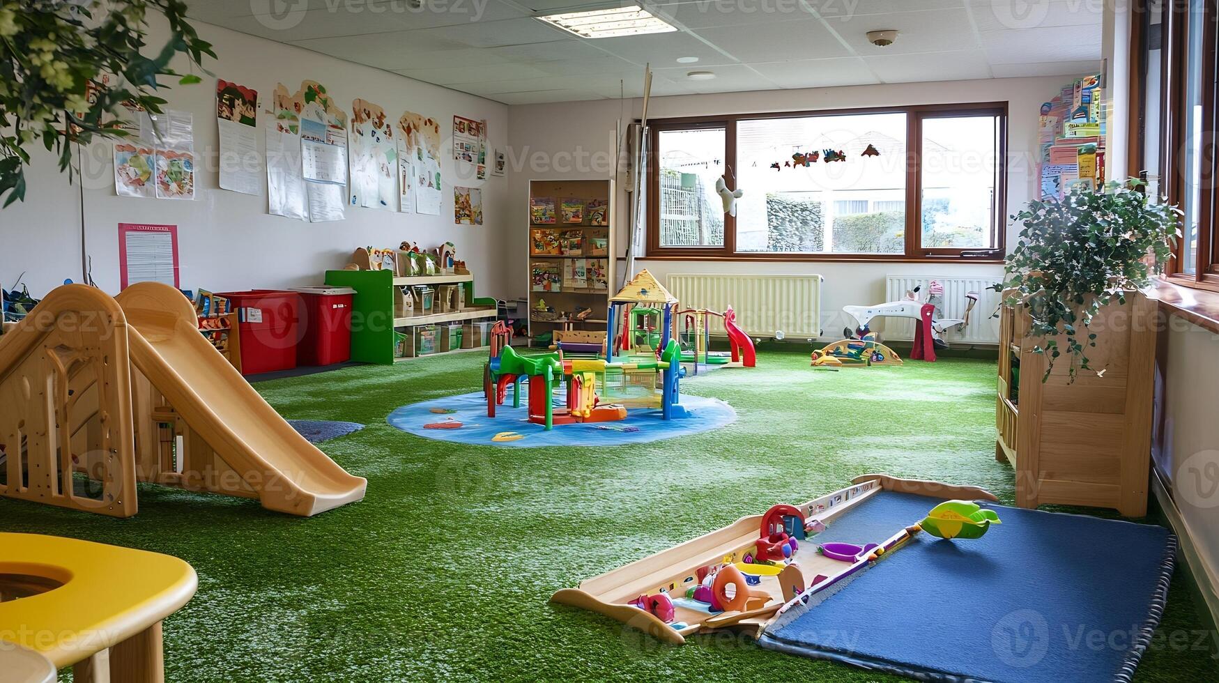 Bright and Inviting Children's Playroom with Educational Toys and Activities photo