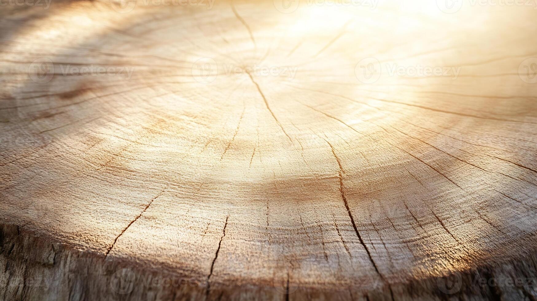 Close-Up of Tree Rings Revealing Growth Patterns and Wood Grain in Captivating Light photo