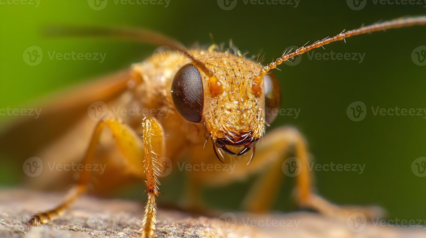 Detailed Macro Image of Insect with Vibrant Background photo