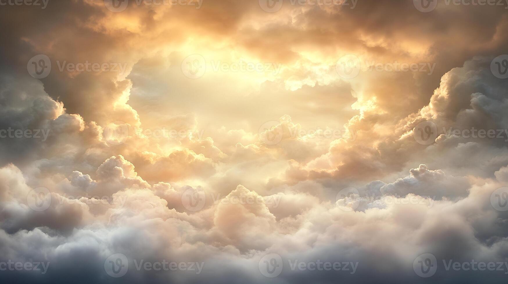 Dramatic Cloudscape Illuminated by Sunlight for Awe-Inspiring Sky Views photo