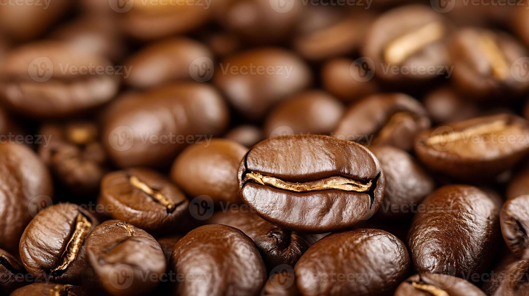 Detailed Close-Up of Dark Roasted Coffee Beans Background photo