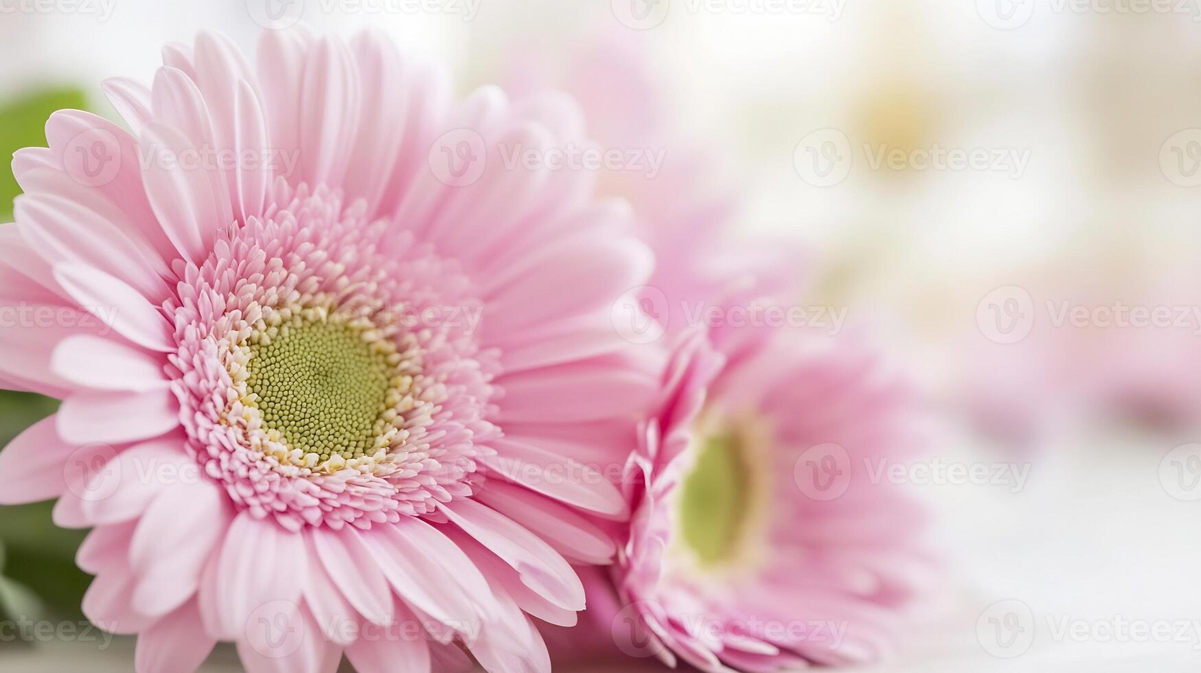 Elegant Closeup of Pink Gerbera Daisies Highlighting Texture and Color Depth photo
