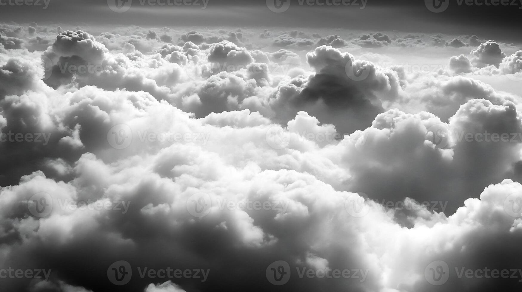 Dramatic Black and White Clouds for Atmospheric and Moody Sky Imagery photo