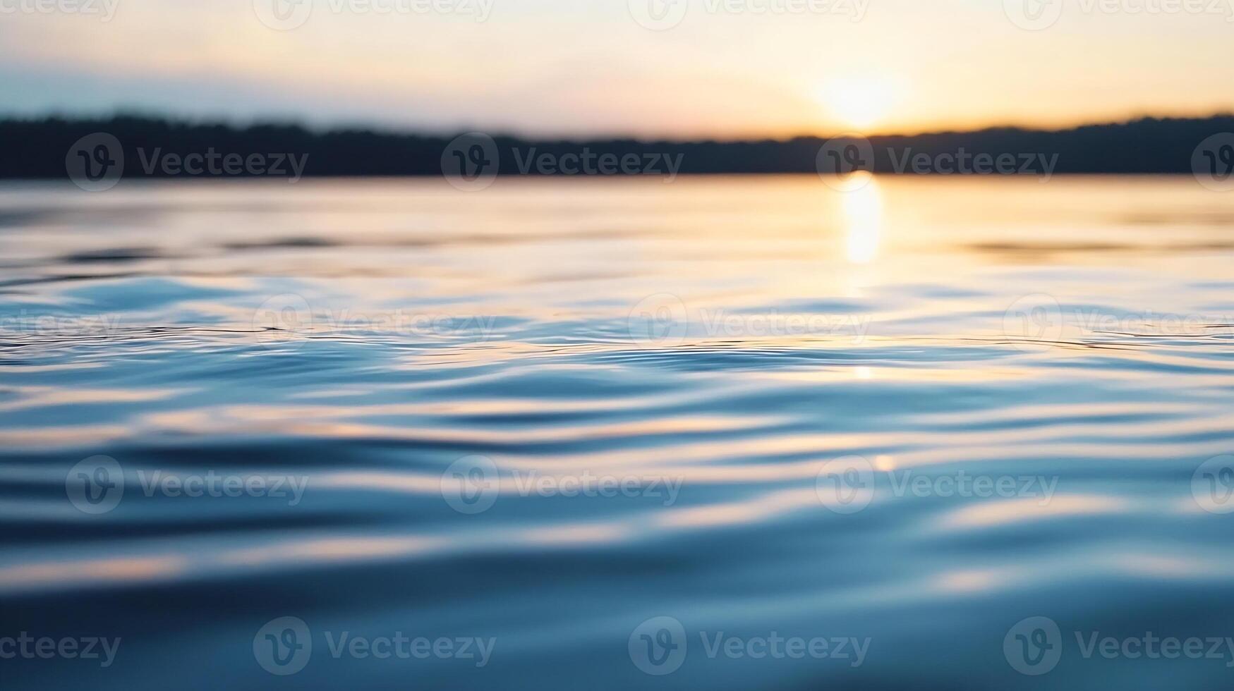 Rippled Lake Surface at Dusk Perfect for Serenity and Contemplation Themes photo