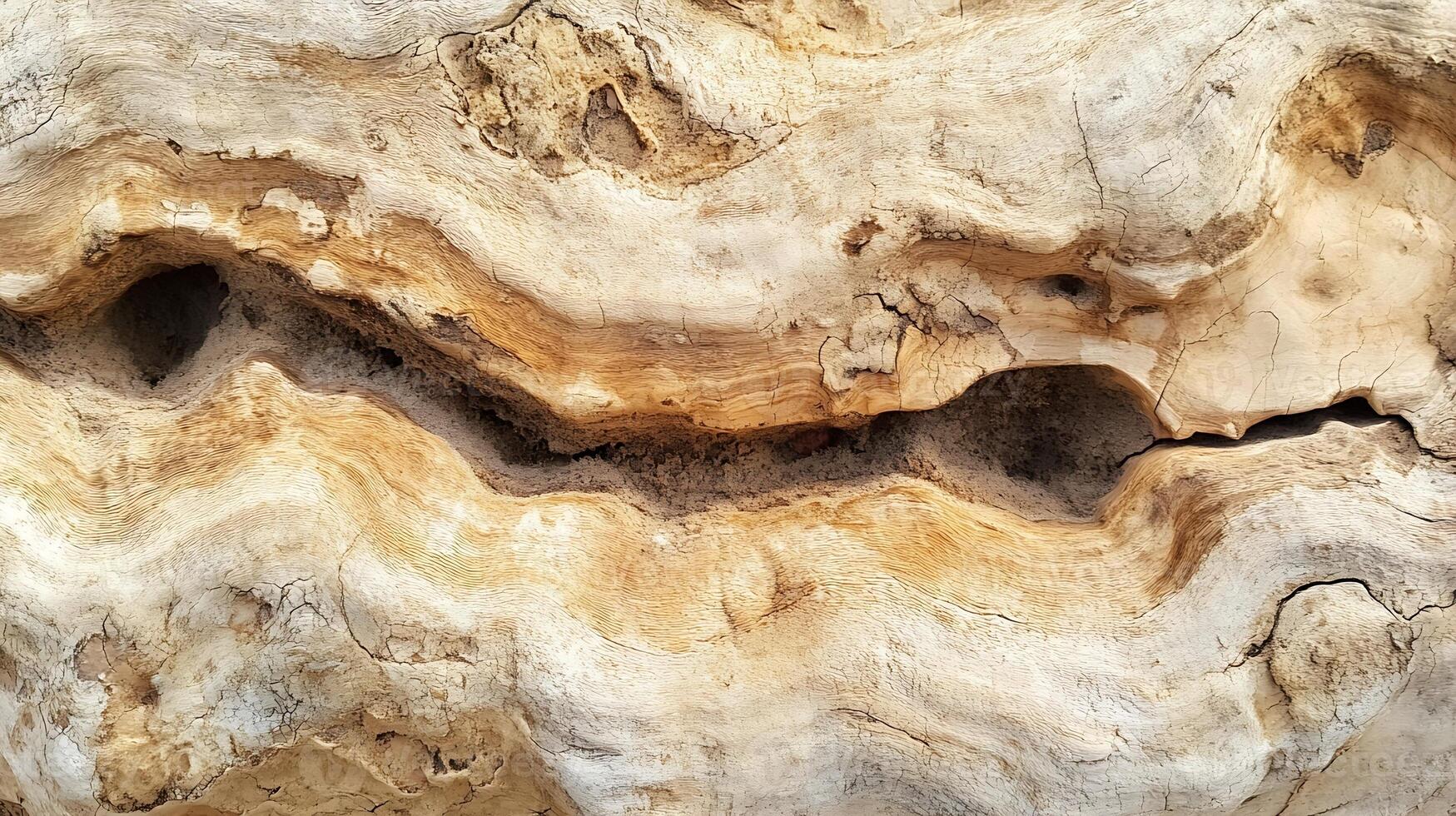 Abstract Close-up of Weathered Bark Revealing Unique Wood Patterns photo