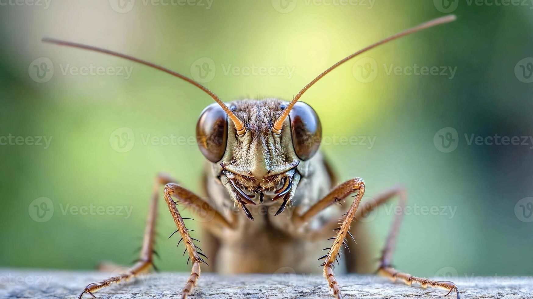Detailed View of Insect on Tree Branch with Vibrant Background photo