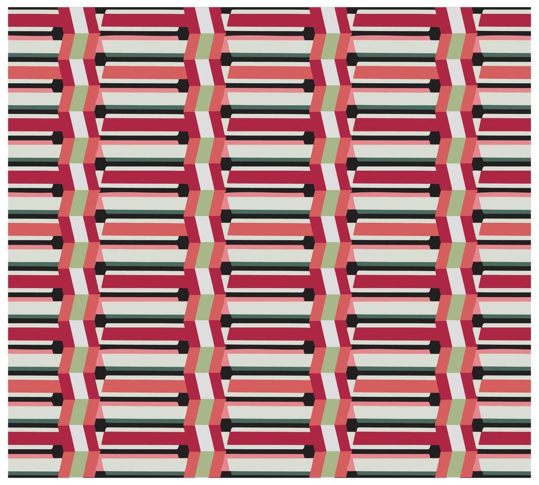 Square repeat abstract print pattern a red and black striped pattern set against a clean white background, creating a bold visual contrast. vector
