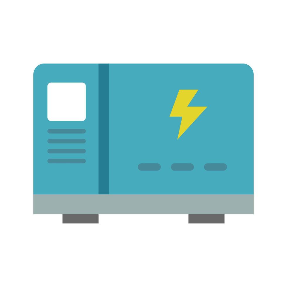 Blue electric generator icon. vector