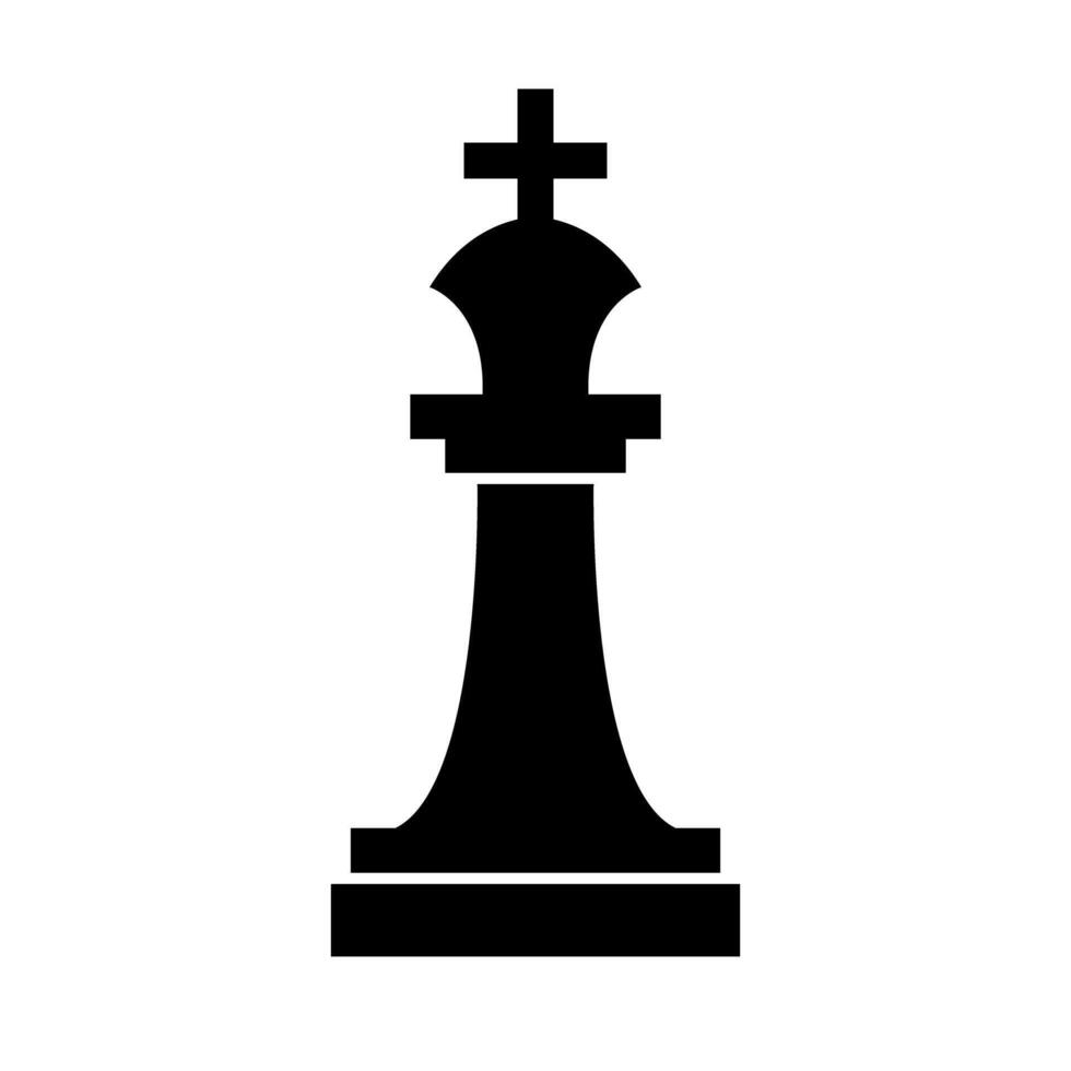 Silhouette of chess king. vector