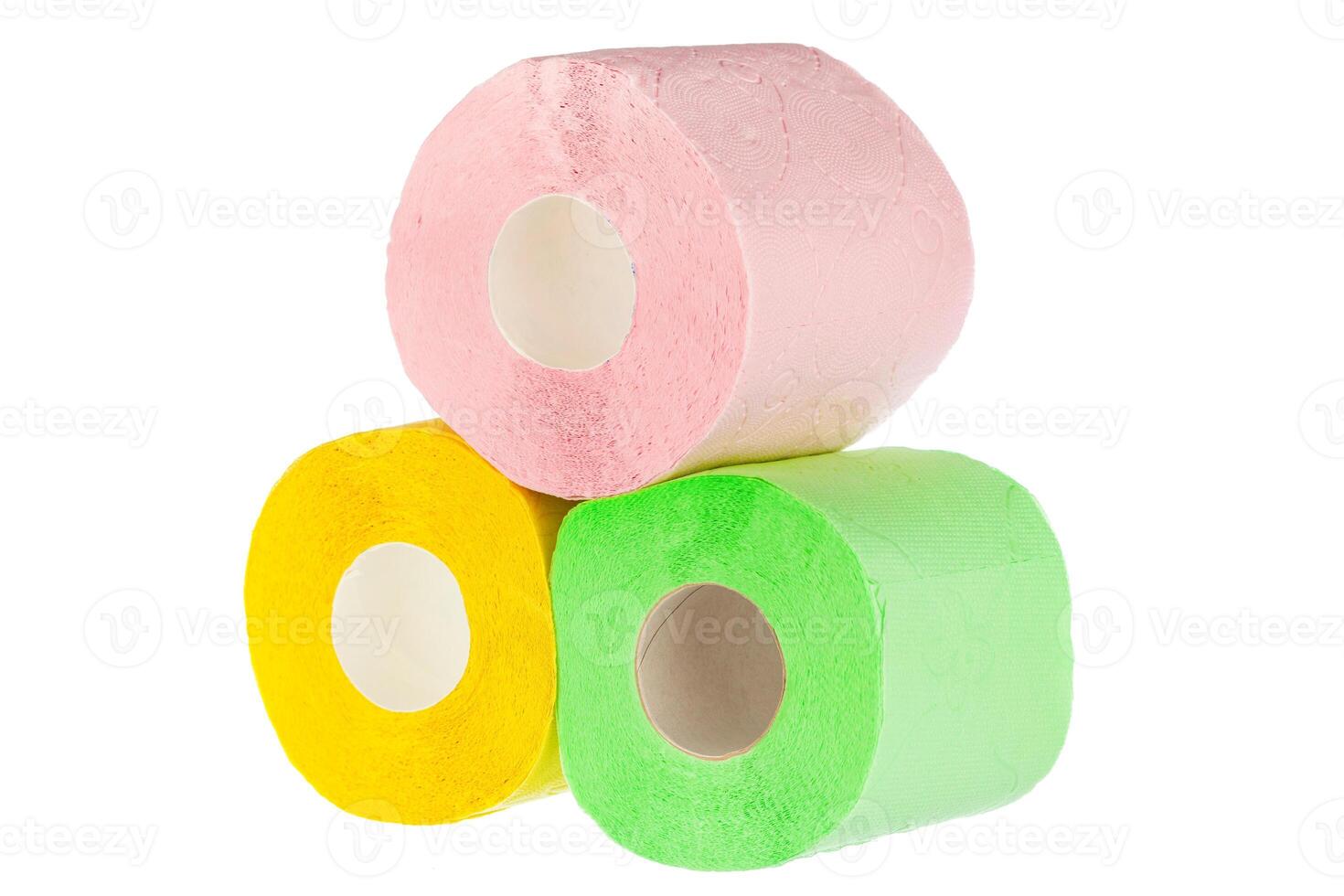 toilet paper isolated on white background. close up photo