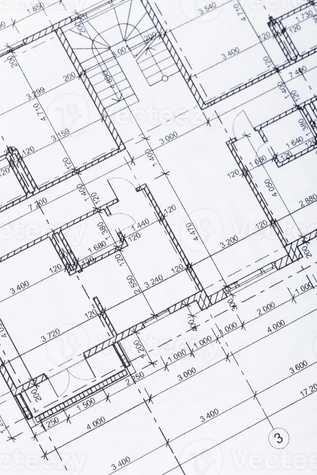 Architect worplace top view. photo