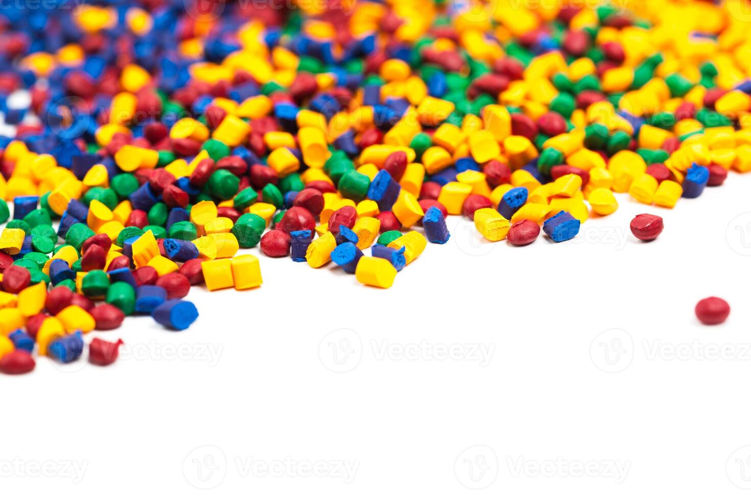 tinted plastic granulate for injection moulding process photo