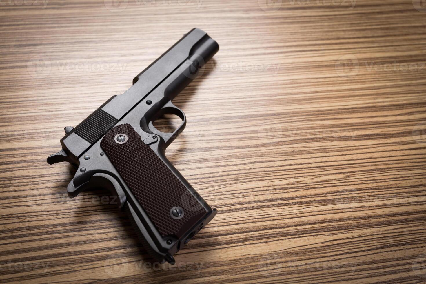 Terrorism concept. Handguns.Close up. photo
