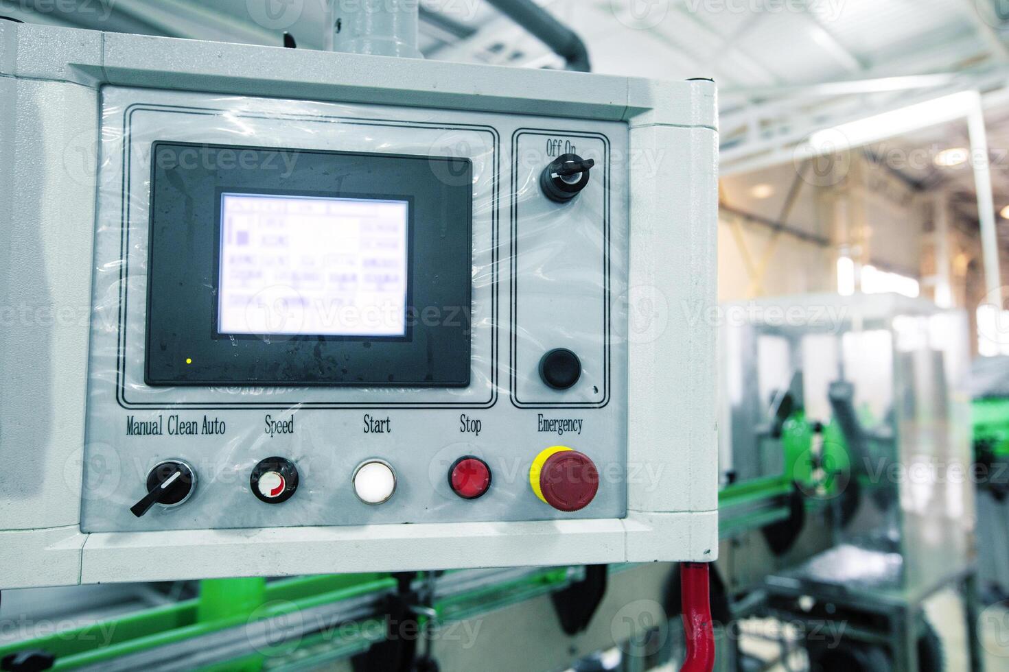 Control panel for machinery in a manufacturing facility showcasing automation technology in action photo