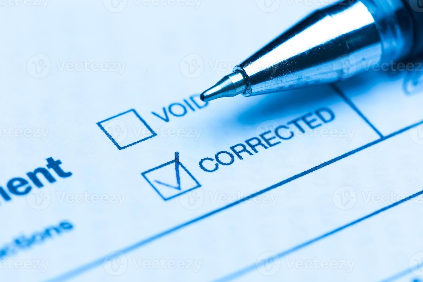 US tax form with pen photo