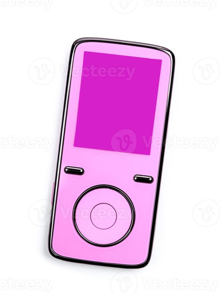 Small mp3 player isolated on white photo