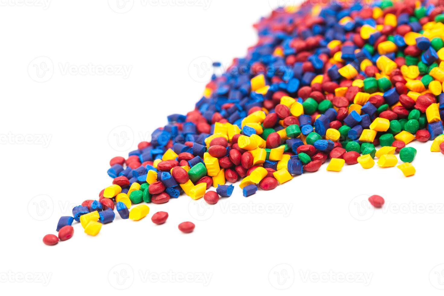 tinted plastic granulate for injection moulding process photo