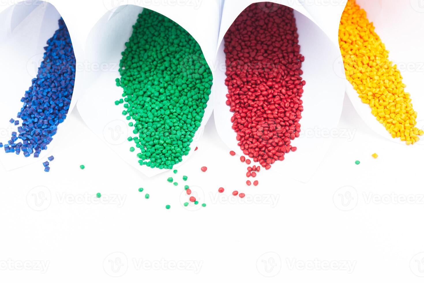 tinted plastic granulate for injection moulding process photo
