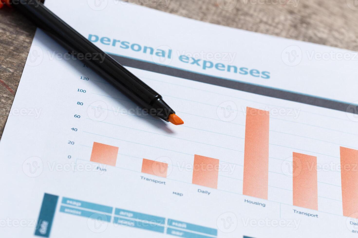 financial graph and chart photo