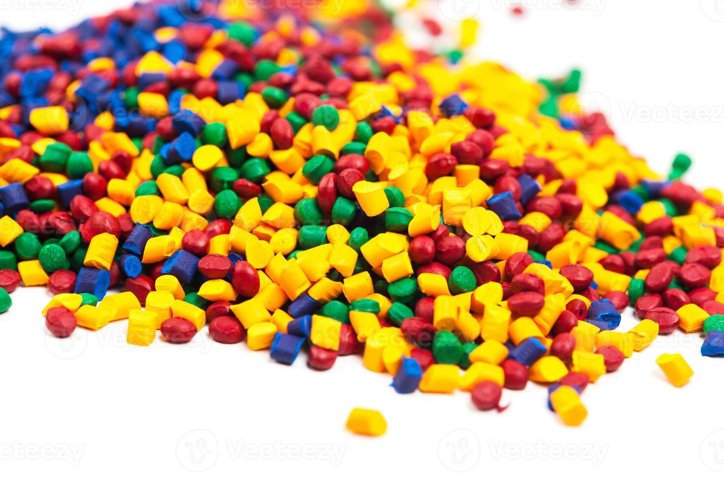 tinted plastic granulate for injection moulding process photo