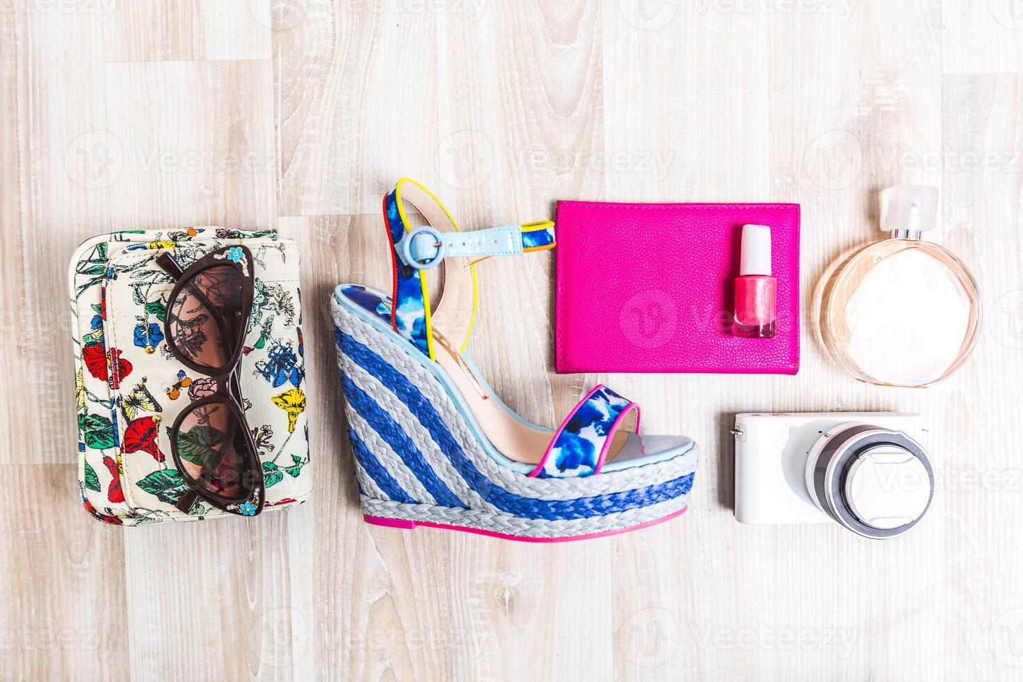 Set of summer clothes. photo