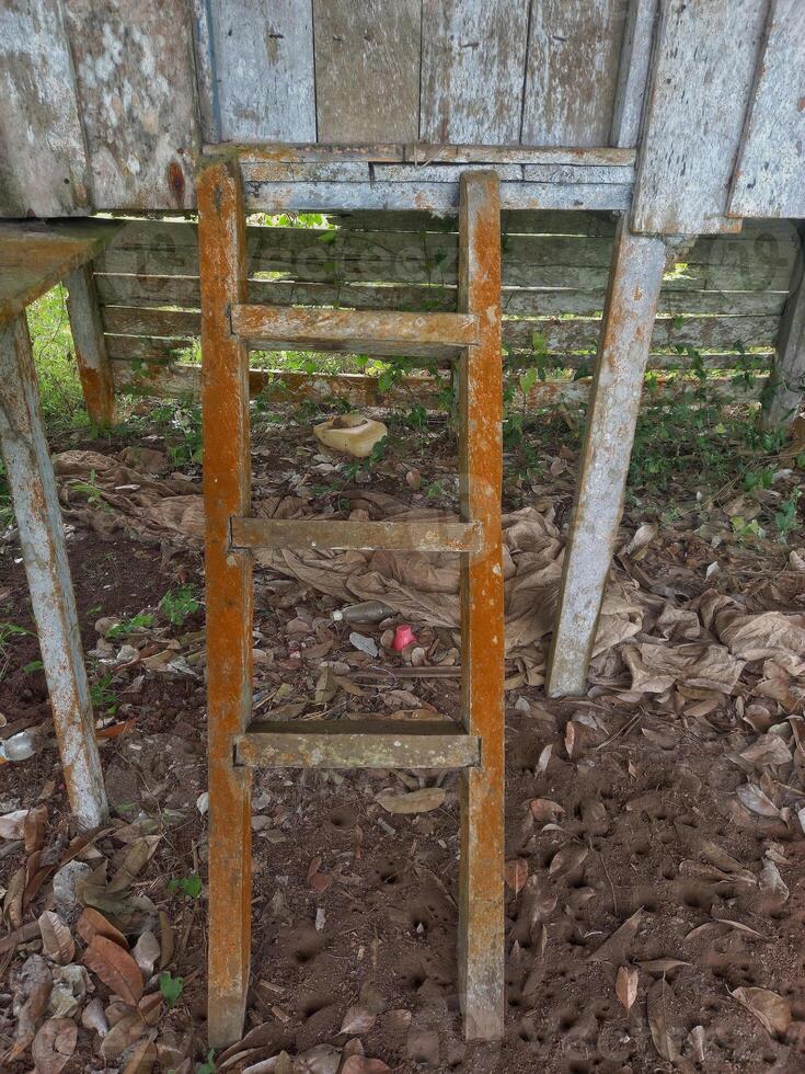 old wooden stairs photo