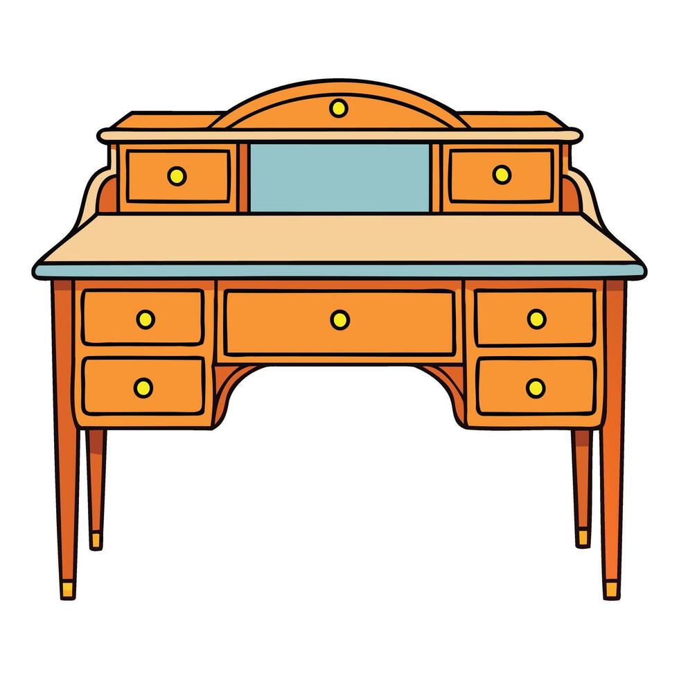 Classic Secretary Desk Design vector