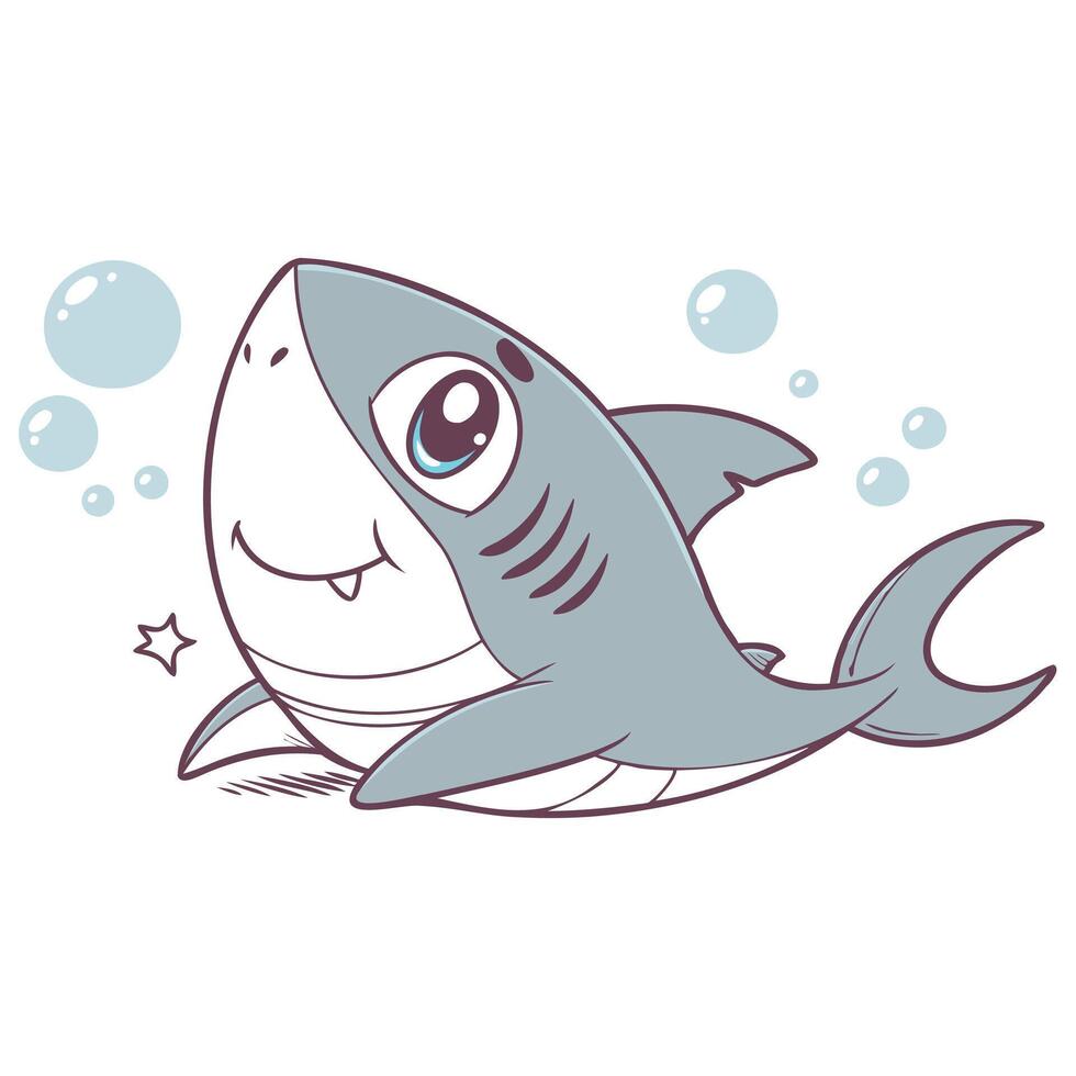 Ocean Predator Shark Graphic vector