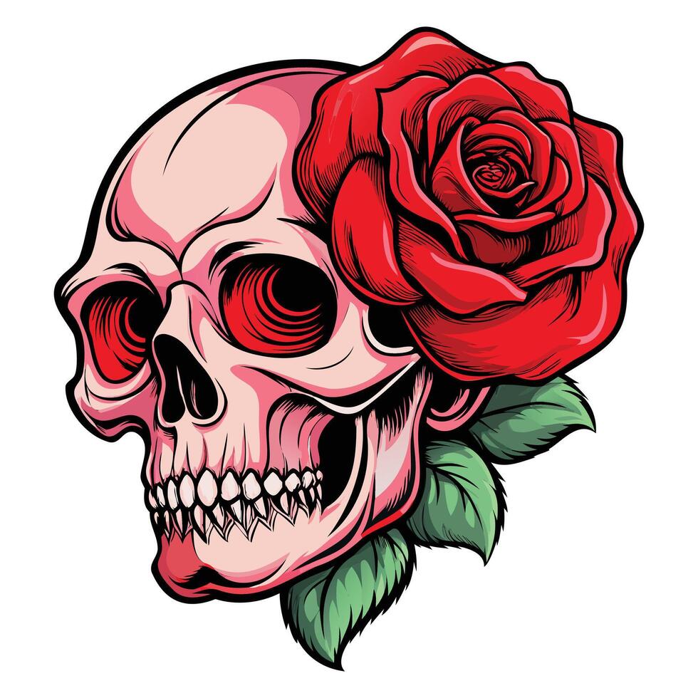Floral Skull Design vector