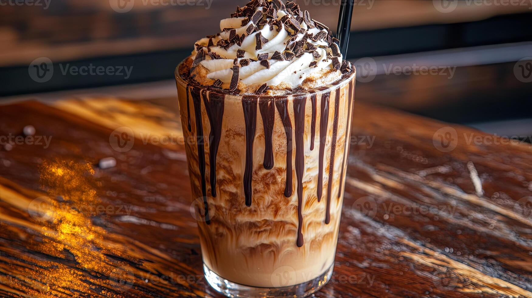 Chocolate Iced Frappe in a Glass - A Perfect Summer Treat photo