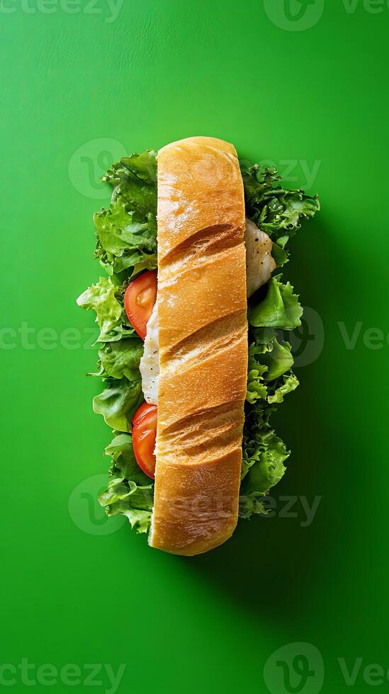 A mouthwatering fresh and healthy sandwich photo