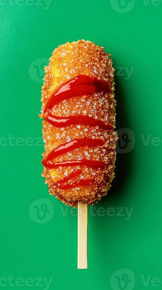 Sweet and Savory Korean Food Treat with Ketchup photo