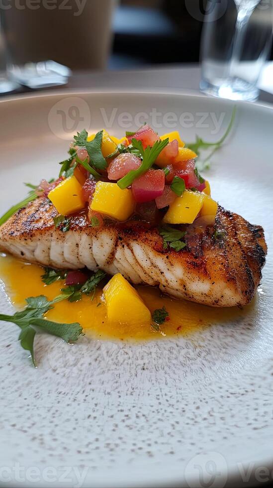 Grilled Fish with Mango Salsa - Exquisite Culinary Delight photo