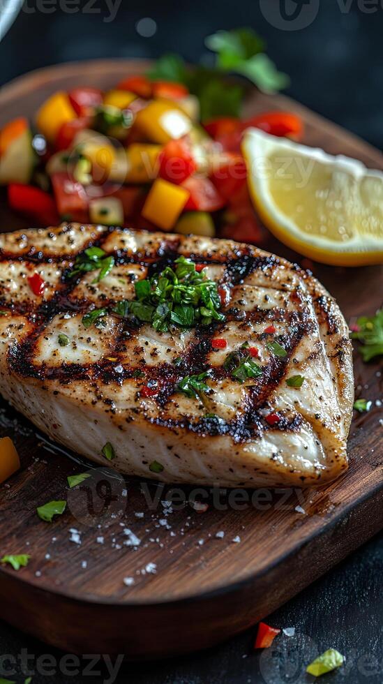 Grilled Fish with Summer Salad - A Culinary Delight photo