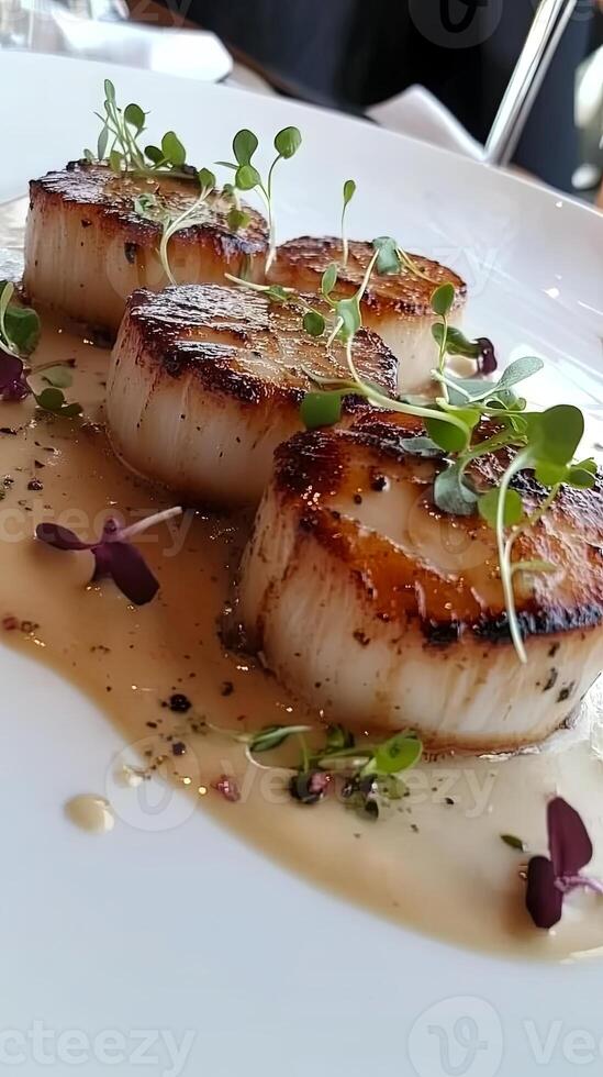 Gourmet Sea Scallops in Creamy Sauce - Exquisite Culinary Delights photo