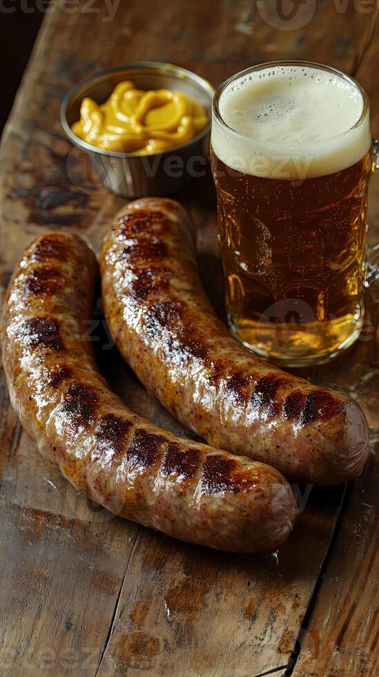 Grilled Sausages with Beer and Mustard - A Perfect Summer Meal photo