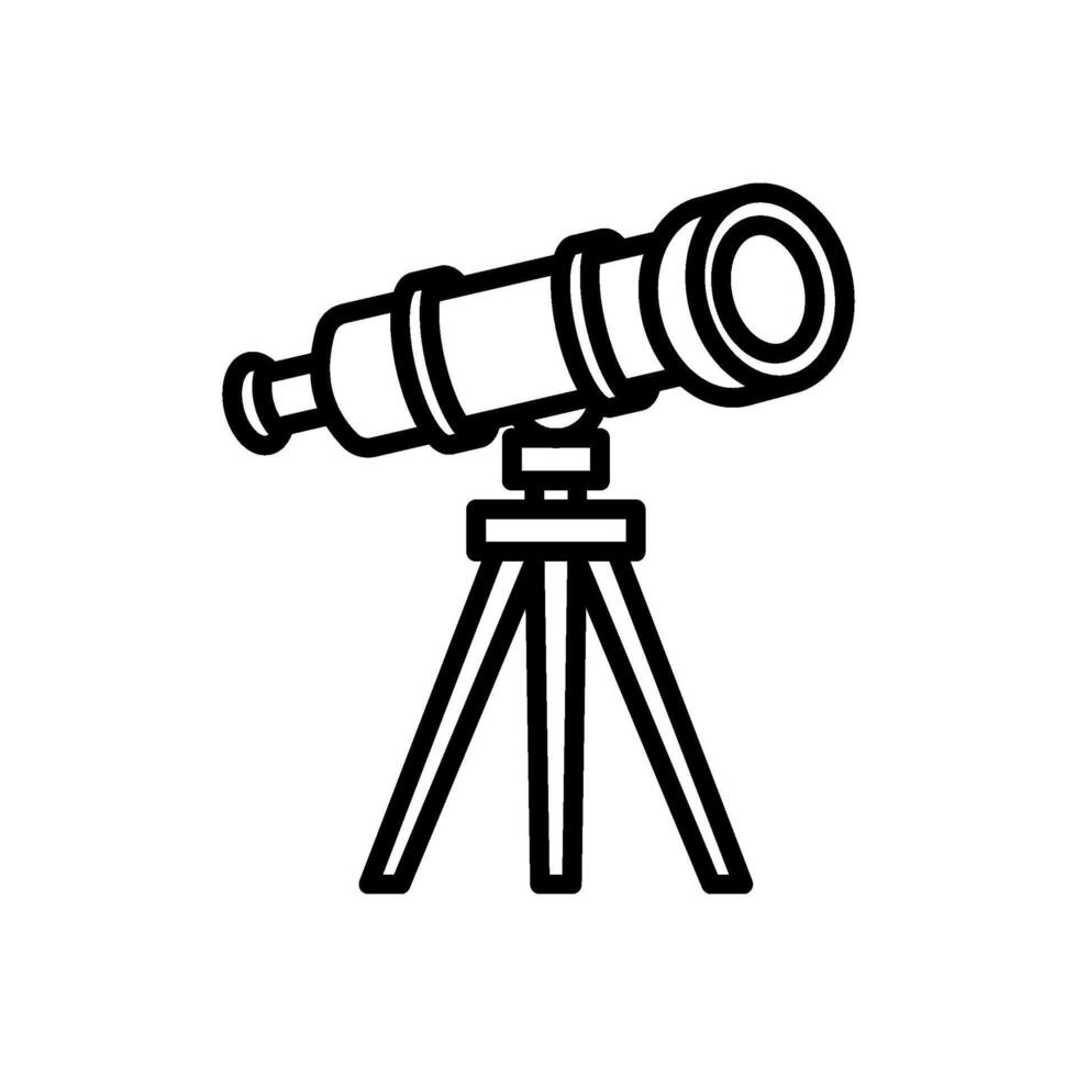 telescope icon, line style icon vector