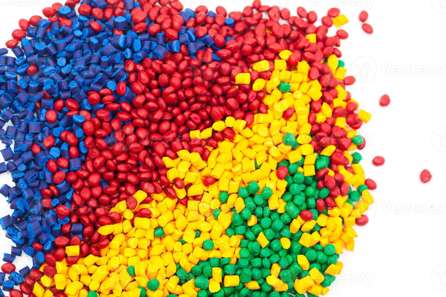 tinted plastic granulate for injection moulding process photo