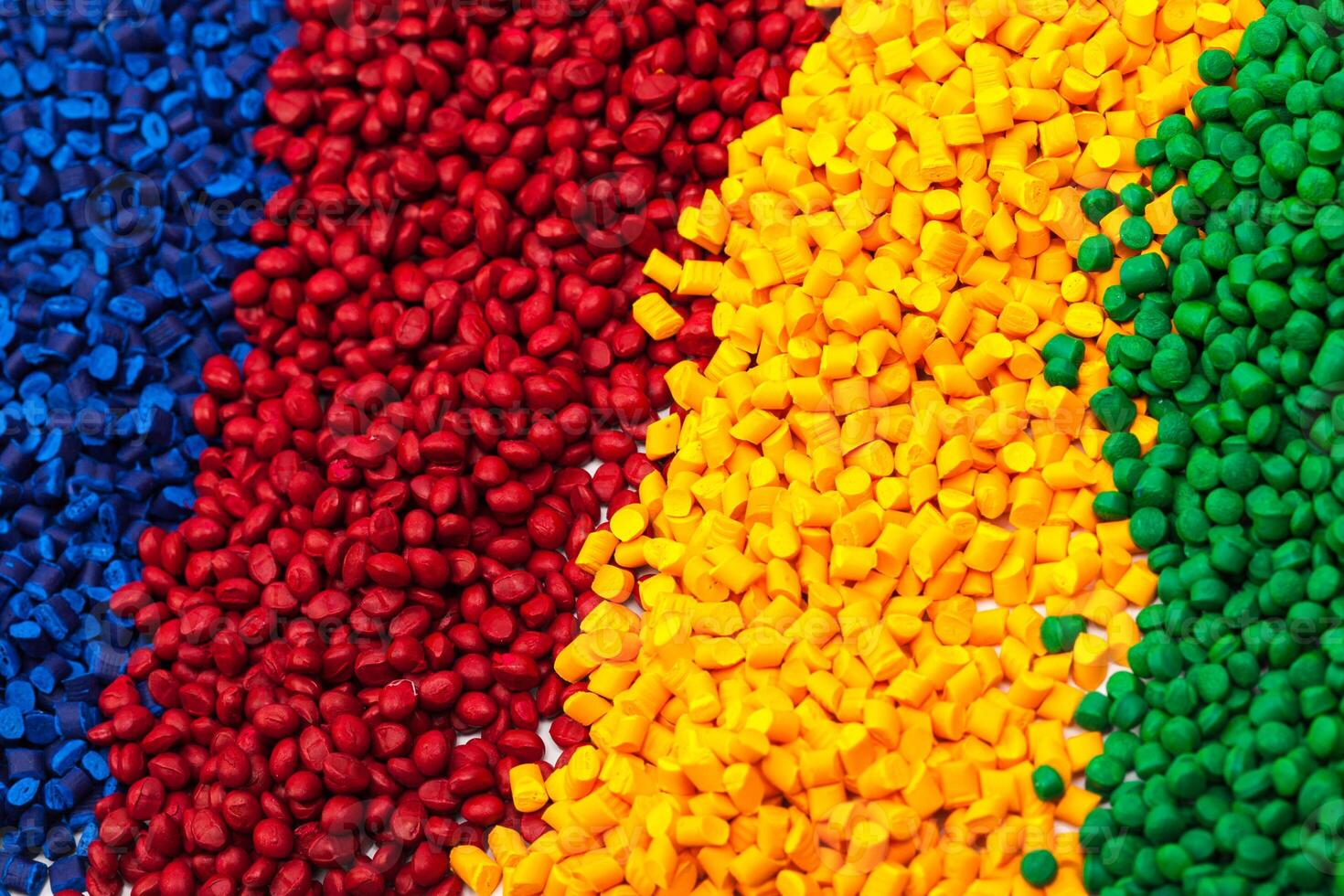tinted plastic granulate for injection moulding process photo