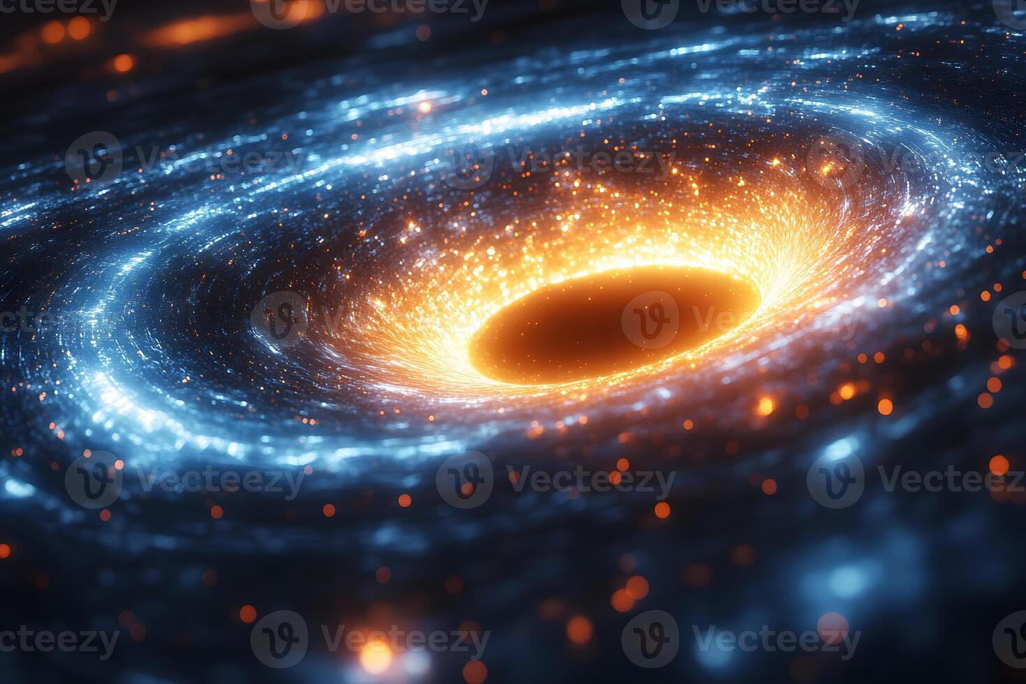 Mesmerizing Cosmic Vortex with Luminous Swirling Energy for Space-Themed Art and Design photo
