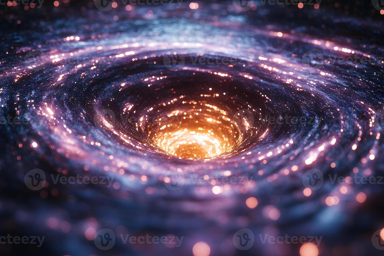 Mystical Cosmic Vortex with Swirling Lights for Science and Astronomy Design photo