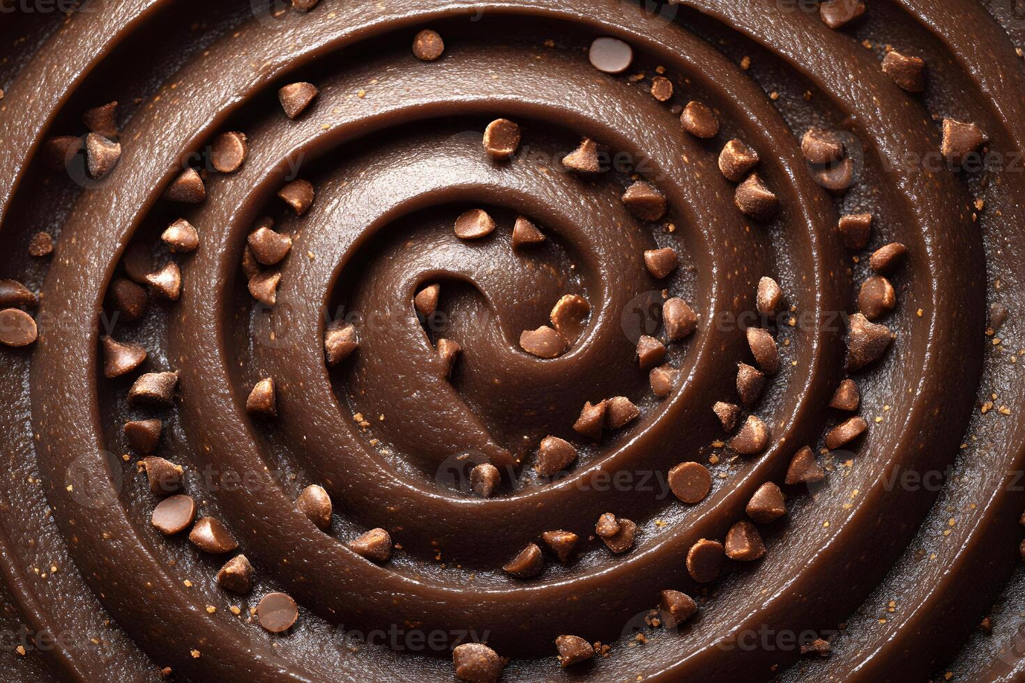 Chocolate Swirl Design with Sprinkles for Dessert and Baking Projects photo