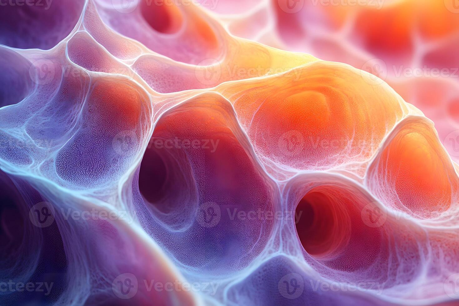 Abstract Fluid Art Featuring Organic Cellular Structures in Vivid Colors photo