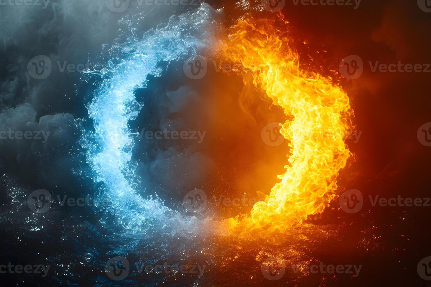 Dynamic Elements Clash Fiery and Icy Forces in Balance for Conceptual Design photo