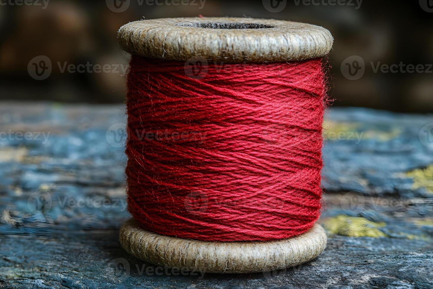 Vibrant Red Thread Spool for Sewing and Craft Projects photo