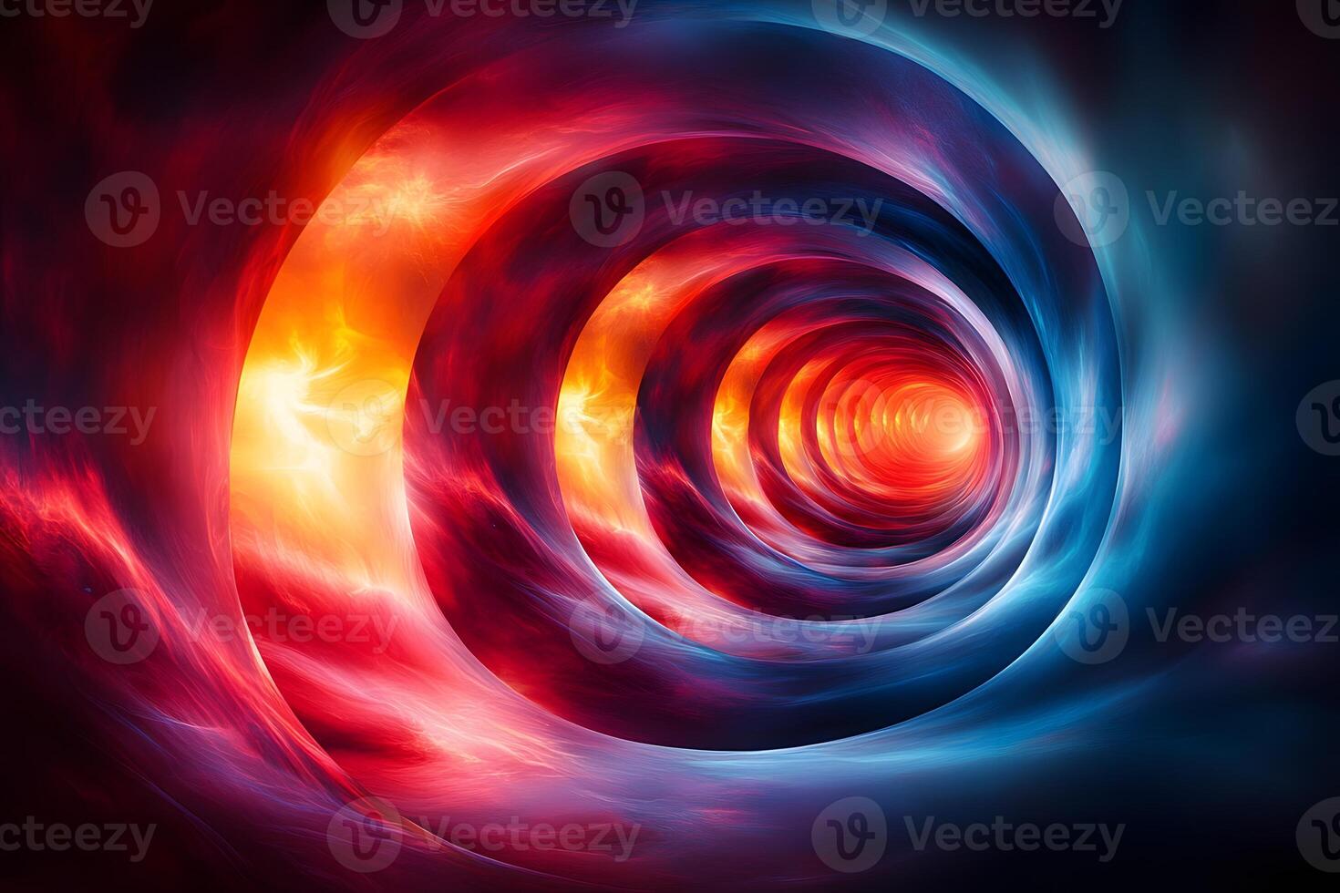 Vibrant Abstract Vortex Energy Swirl in Red and Blue Hues for Futuristic Design photo