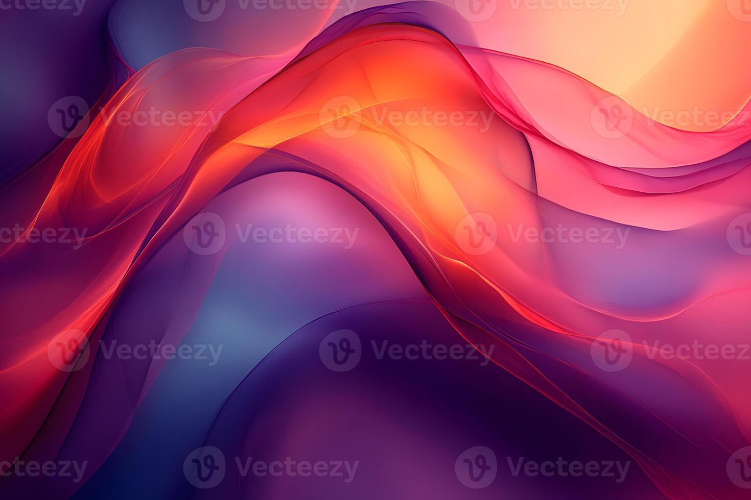 Abstract Vibrant Colorful Waves - Modern Art Design for Use in Prints or Digital Art photo