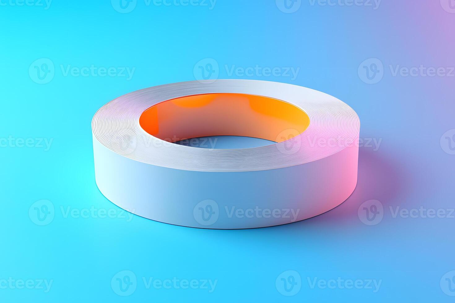 Vibrant Roll of Tape on Gradient Background for Modern Design Concepts photo